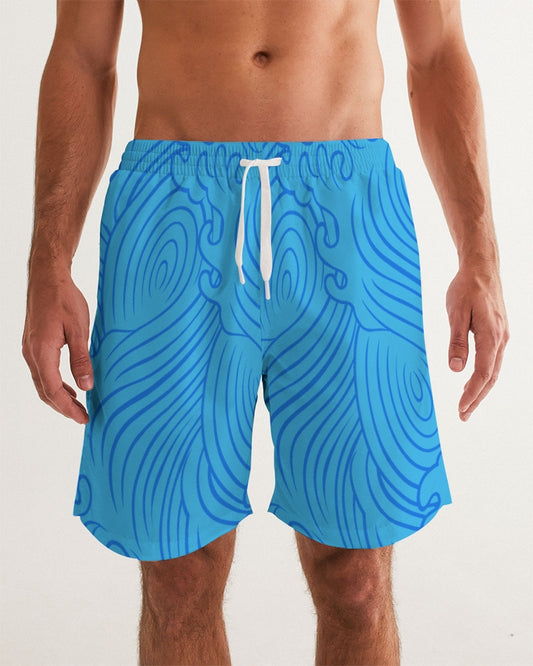 Waves Men's All-Over Print Swim Trunk