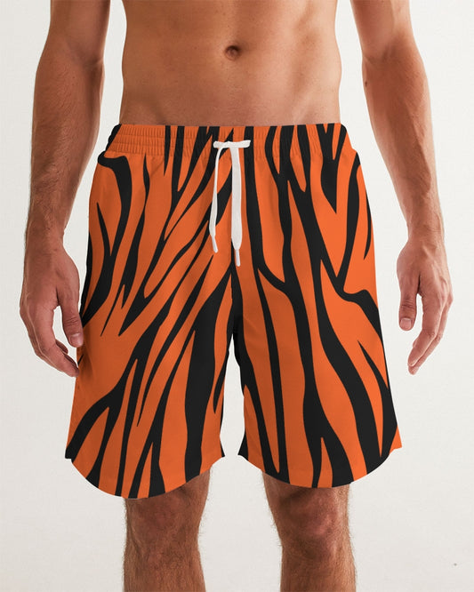 Tiger Men's All-Over Print Swim Trunk