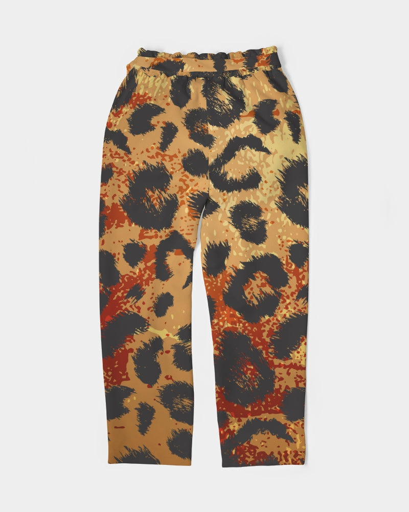 Jaguar Women's All-Over Print Belted Tapered Pants