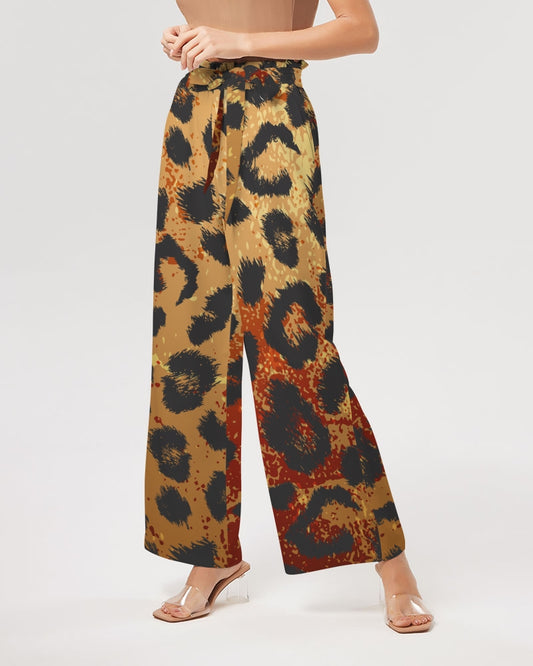 Jaguar Women's All-Over Print High-Rise Wide Leg Pants